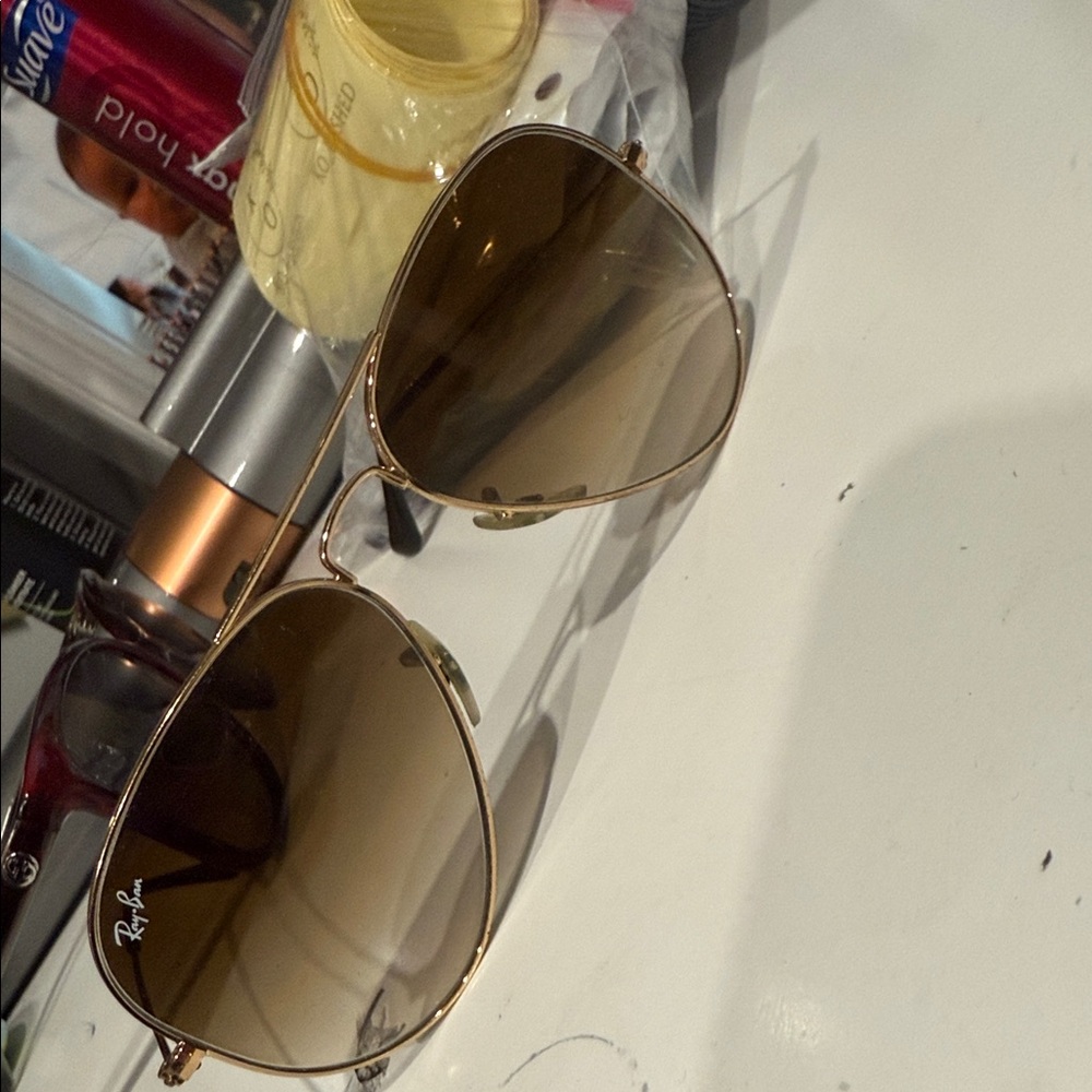 Ray-Ban Brown Aviator Sunglasses - Picture 4 of 5